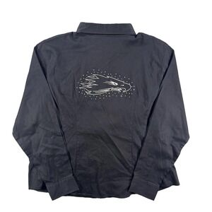 Harley-Davidson Shirt Womens 2W Black Screamin' Eagle Snap Button Studded Racing